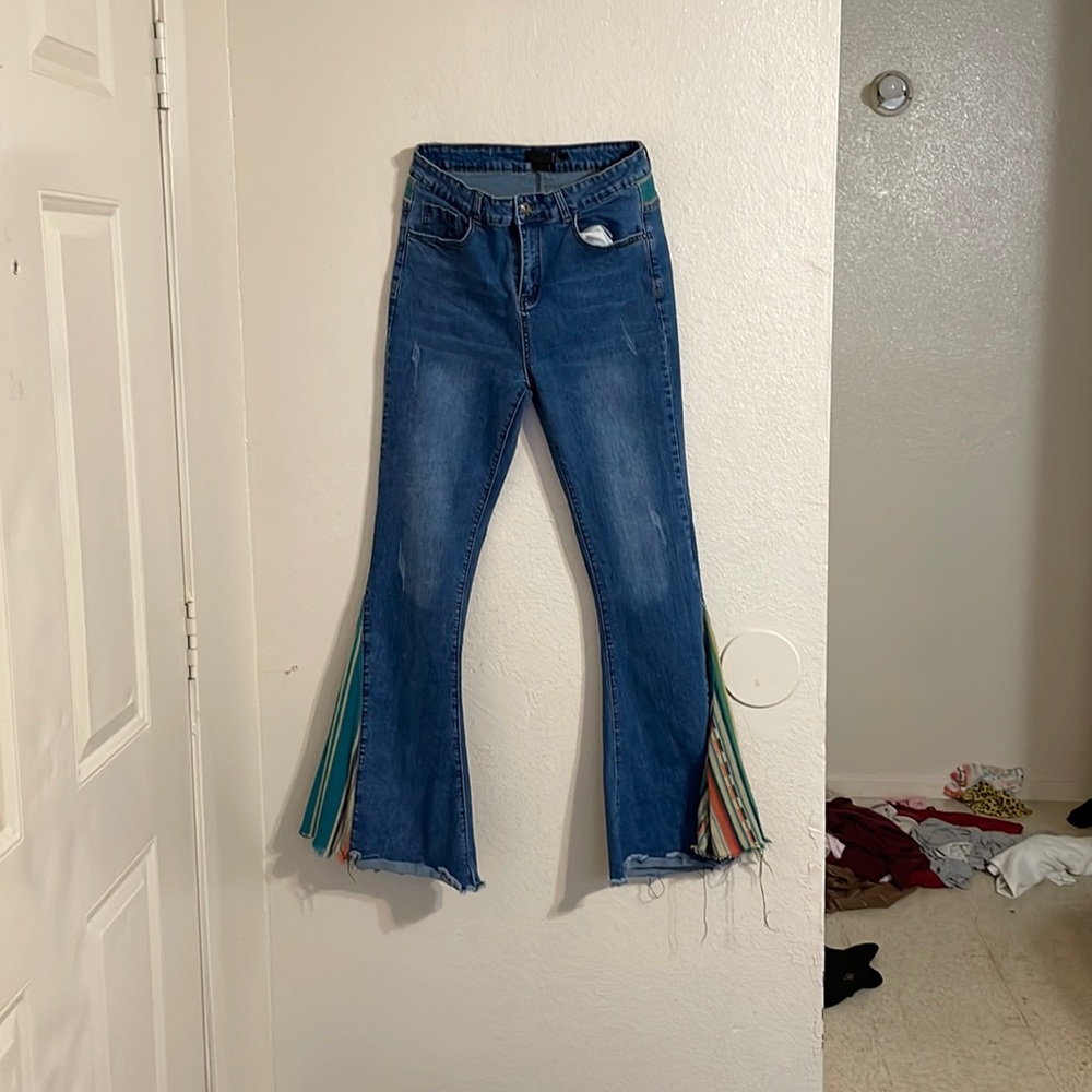 High waisted bell bottoms